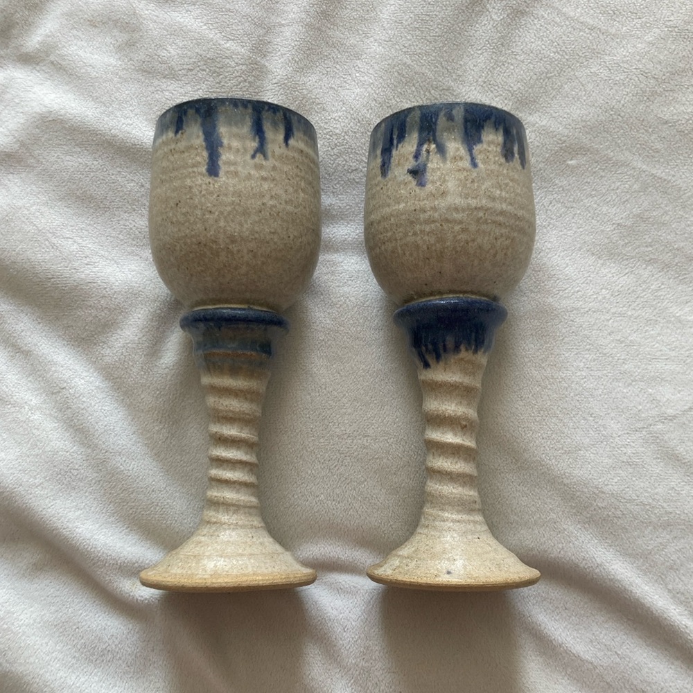 Ceramic goblets - set of two